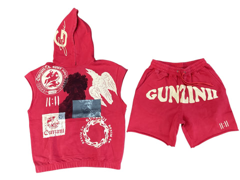 GUNZINII RED SHORT SET